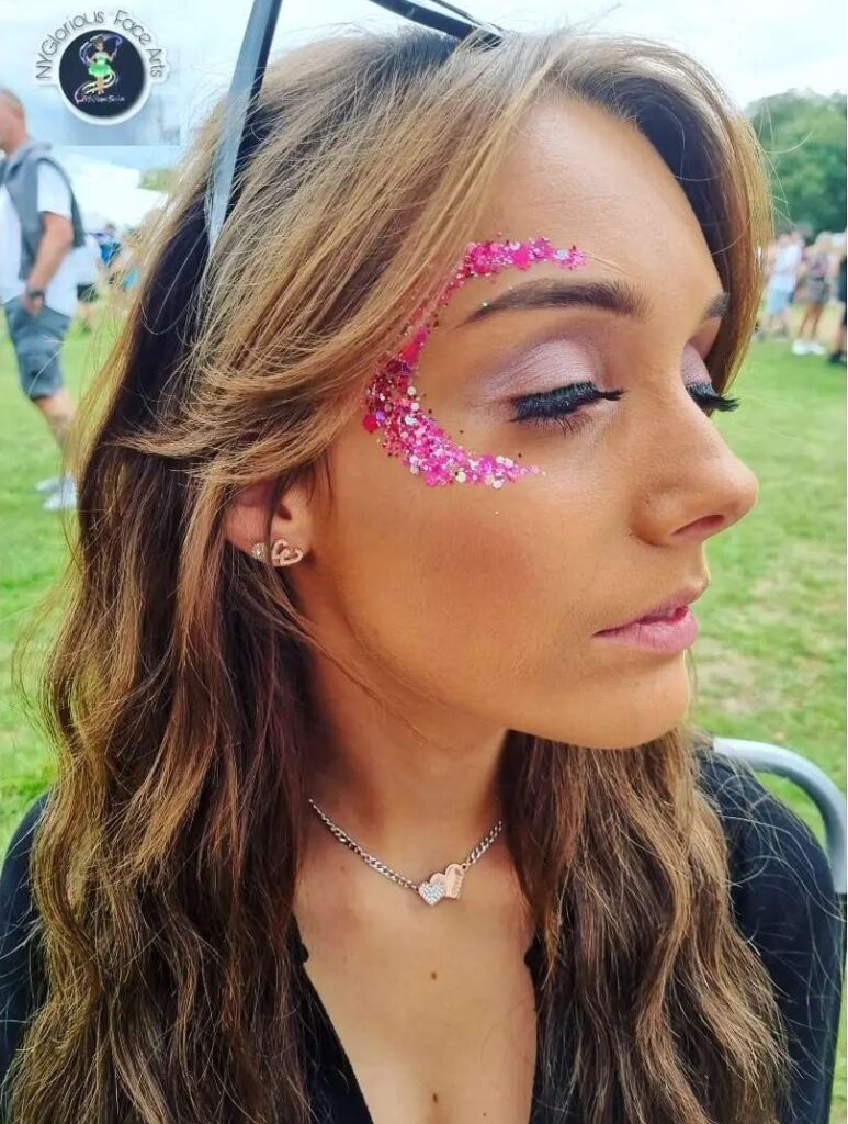 Glitter festival art glitter eyes