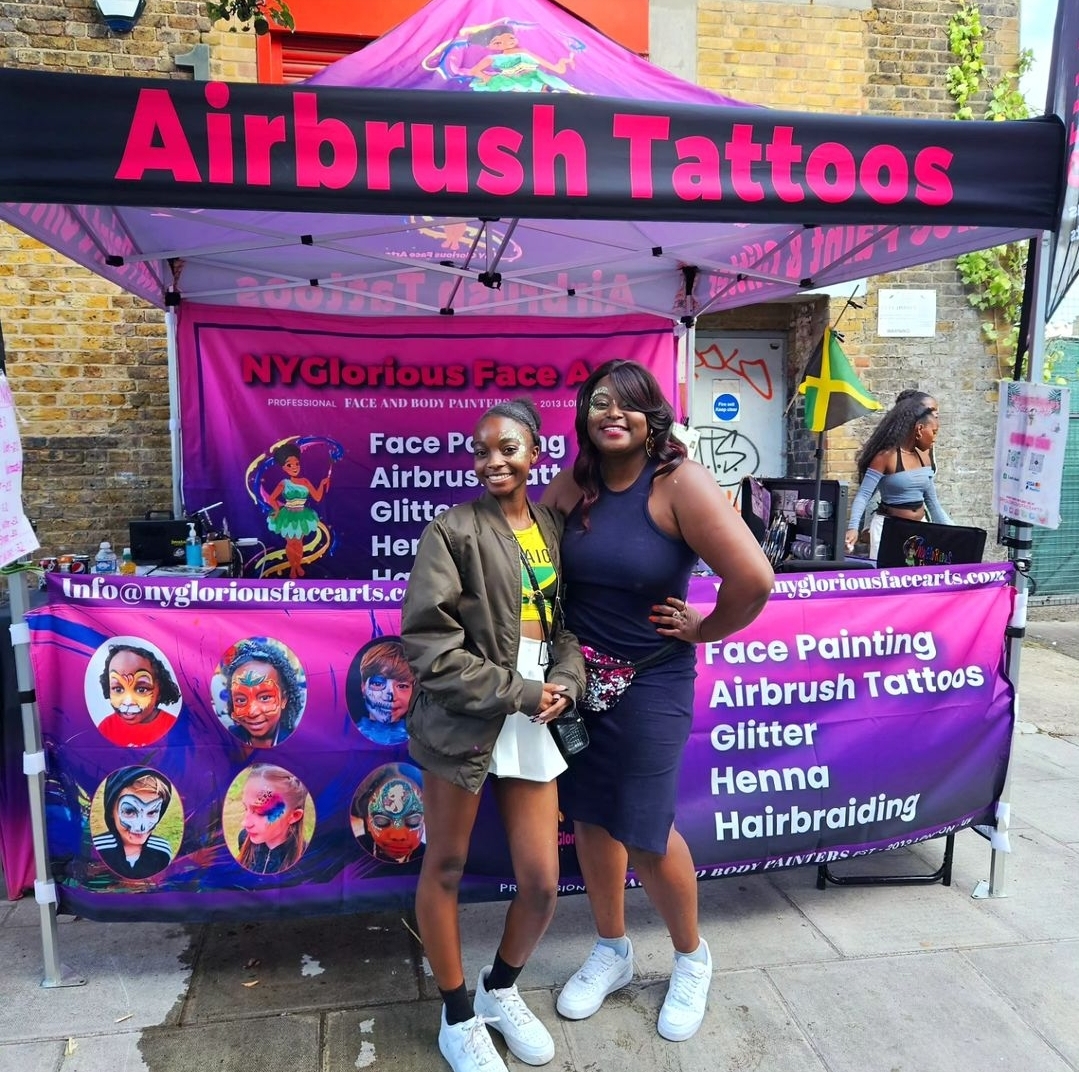 Face Paint and Gliiter Custom Printed Tent face paint gazebo face paint services corporate festivals outdoor events