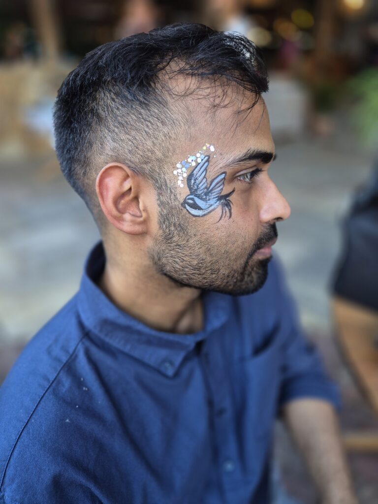 Adult face painting Men face paint