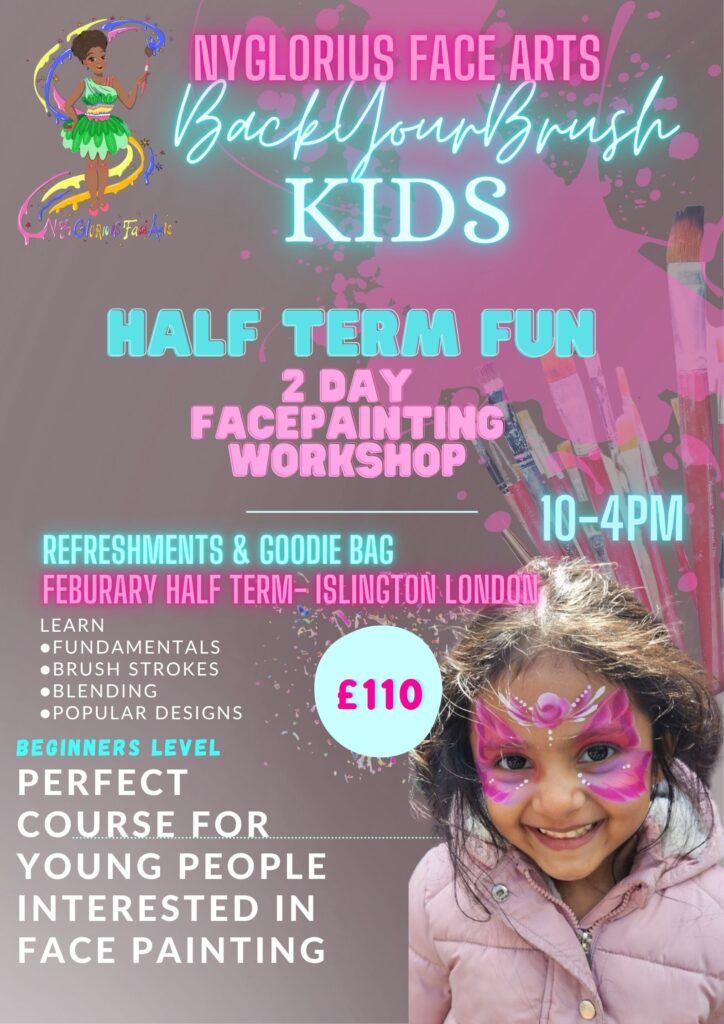 Kids face painting course half term activity