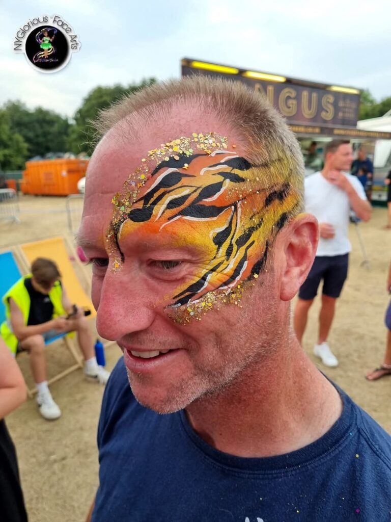 Adult face painting Men face paint